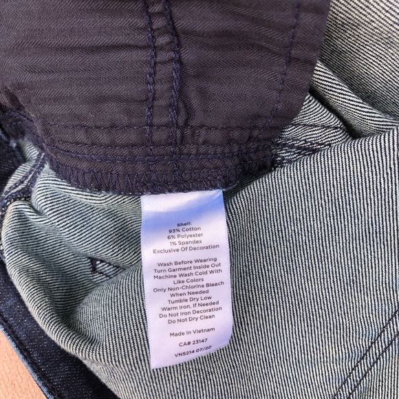 Talbots Flawless Stretchy Black Velvet Trim Sides Blue Wash Slim Ankle Jeans 6 - Picture 14 of 16